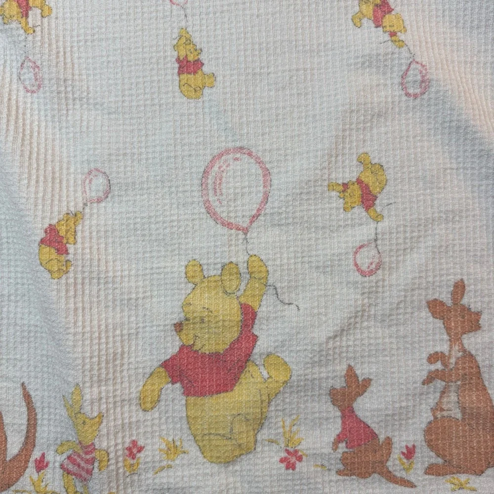 1960s Disney Winnie The Pooh Baby Blanket Vintage Nursery Cottagecore Kidcore